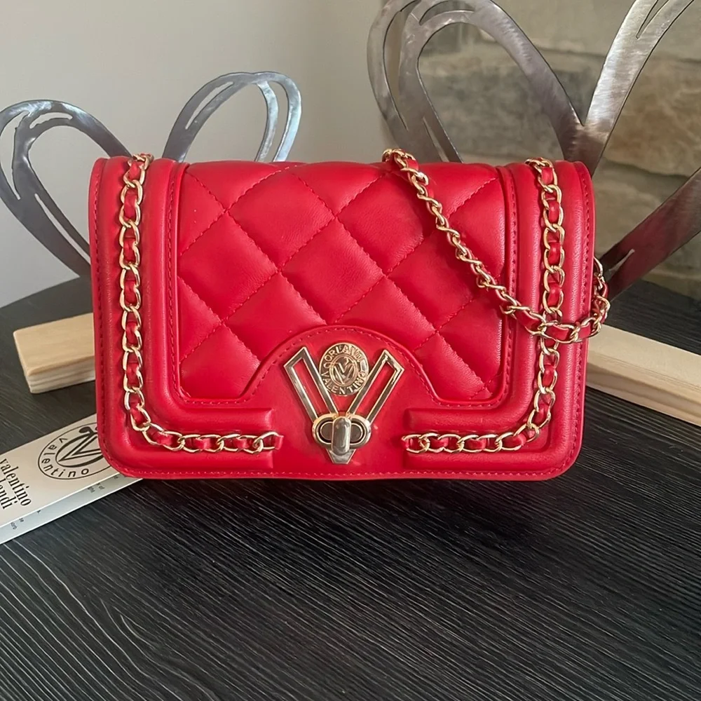 Valentino Orlandi Red Crossbody/Clutch - Picture 1 of 10